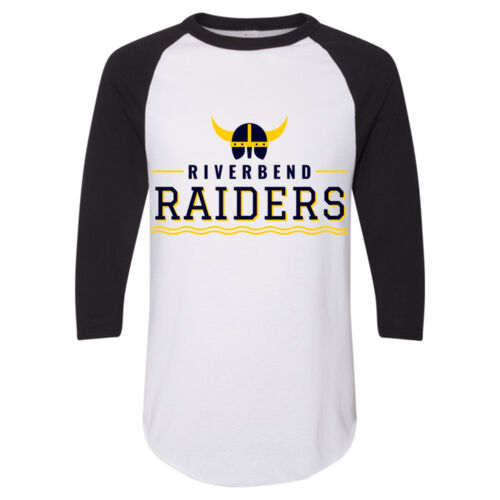 Riverbend Raiders - Unisex Three-Quarter Raglan Sleeve Baseball Jersey T-Shirt Thumbnail