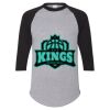 Unisex Three-Quarter Raglan Sleeve Baseball Jersey T-Shirt Thumbnail