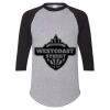 Unisex Three-Quarter Raglan Sleeve Baseball Jersey T-Shirt Thumbnail