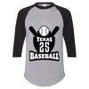 Unisex Three-Quarter Raglan Sleeve Baseball Jersey T-Shirt Thumbnail