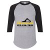 Unisex Three-Quarter Raglan Sleeve Baseball Jersey T-Shirt Thumbnail