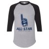 Unisex Three-Quarter Raglan Sleeve Baseball Jersey T-Shirt Thumbnail