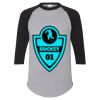 Unisex Three-Quarter Raglan Sleeve Baseball Jersey T-Shirt Thumbnail