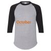 Unisex Three-Quarter Raglan Sleeve Baseball Jersey T-Shirt Thumbnail
