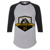 Unisex Three-Quarter Raglan Sleeve Baseball Jersey T-Shirt Thumbnail