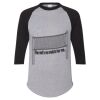 Unisex Three-Quarter Raglan Sleeve Baseball Jersey T-Shirt Thumbnail