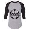 Unisex Three-Quarter Raglan Sleeve Baseball Jersey T-Shirt Thumbnail