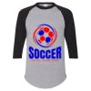 Unisex Three-Quarter Raglan Sleeve Baseball Jersey T-Shirt Thumbnail