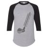 Unisex Three-Quarter Raglan Sleeve Baseball Jersey T-Shirt Thumbnail