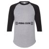 Unisex Three-Quarter Raglan Sleeve Baseball Jersey T-Shirt Thumbnail