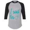 Unisex Three-Quarter Raglan Sleeve Baseball Jersey T-Shirt Thumbnail
