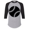 Unisex Three-Quarter Raglan Sleeve Baseball Jersey T-Shirt Thumbnail