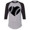 Unisex Three-Quarter Raglan Sleeve Baseball Jersey T-Shirt Thumbnail