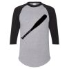 Unisex Three-Quarter Raglan Sleeve Baseball Jersey T-Shirt Thumbnail