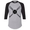 Unisex Three-Quarter Raglan Sleeve Baseball Jersey T-Shirt Thumbnail