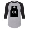 Unisex Three-Quarter Raglan Sleeve Baseball Jersey T-Shirt Thumbnail