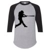 Unisex Three-Quarter Raglan Sleeve Baseball Jersey T-Shirt Thumbnail
