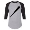 Unisex Three-Quarter Raglan Sleeve Baseball Jersey T-Shirt Thumbnail