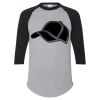 Unisex Three-Quarter Raglan Sleeve Baseball Jersey T-Shirt Thumbnail