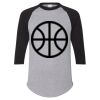 Unisex Three-Quarter Raglan Sleeve Baseball Jersey T-Shirt Thumbnail