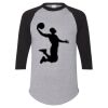 Unisex Three-Quarter Raglan Sleeve Baseball Jersey T-Shirt Thumbnail