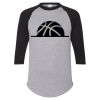 Unisex Three-Quarter Raglan Sleeve Baseball Jersey T-Shirt Thumbnail