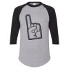Unisex Three-Quarter Raglan Sleeve Baseball Jersey T-Shirt Thumbnail