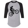 Unisex Three-Quarter Raglan Sleeve Baseball Jersey T-Shirt Thumbnail