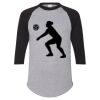 Unisex Three-Quarter Raglan Sleeve Baseball Jersey T-Shirt Thumbnail