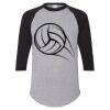 Unisex Three-Quarter Raglan Sleeve Baseball Jersey T-Shirt Thumbnail