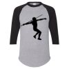 Unisex Three-Quarter Raglan Sleeve Baseball Jersey T-Shirt Thumbnail