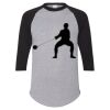 Unisex Three-Quarter Raglan Sleeve Baseball Jersey T-Shirt Thumbnail