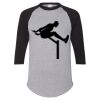 Unisex Three-Quarter Raglan Sleeve Baseball Jersey T-Shirt Thumbnail