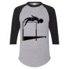 Unisex Three-Quarter Raglan Sleeve Baseball Jersey T-Shirt Thumbnail