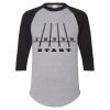 Unisex Three-Quarter Raglan Sleeve Baseball Jersey T-Shirt Thumbnail