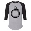 Unisex Three-Quarter Raglan Sleeve Baseball Jersey T-Shirt Thumbnail