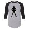 Unisex Three-Quarter Raglan Sleeve Baseball Jersey T-Shirt Thumbnail