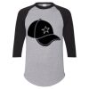 Unisex Three-Quarter Raglan Sleeve Baseball Jersey T-Shirt Thumbnail