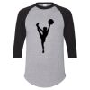 Unisex Three-Quarter Raglan Sleeve Baseball Jersey T-Shirt Thumbnail