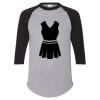Unisex Three-Quarter Raglan Sleeve Baseball Jersey T-Shirt Thumbnail