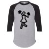 Unisex Three-Quarter Raglan Sleeve Baseball Jersey T-Shirt Thumbnail