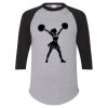 Unisex Three-Quarter Raglan Sleeve Baseball Jersey T-Shirt Thumbnail