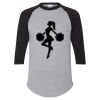Unisex Three-Quarter Raglan Sleeve Baseball Jersey T-Shirt Thumbnail