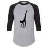 Unisex Three-Quarter Raglan Sleeve Baseball Jersey T-Shirt Thumbnail
