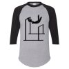 Unisex Three-Quarter Raglan Sleeve Baseball Jersey T-Shirt Thumbnail