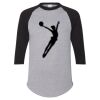 Unisex Three-Quarter Raglan Sleeve Baseball Jersey T-Shirt Thumbnail