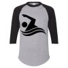 Unisex Three-Quarter Raglan Sleeve Baseball Jersey T-Shirt Thumbnail