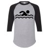 Unisex Three-Quarter Raglan Sleeve Baseball Jersey T-Shirt Thumbnail