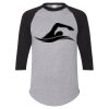 Unisex Three-Quarter Raglan Sleeve Baseball Jersey T-Shirt Thumbnail