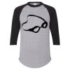 Unisex Three-Quarter Raglan Sleeve Baseball Jersey T-Shirt Thumbnail